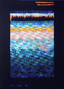 Sunset at the lake (quilt)